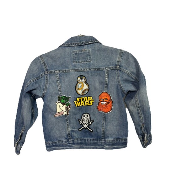 The Children's Place Other - Star Wars X Children's Place Denim Jean Jacket Small (5/6) Patches R2D2 Yoda